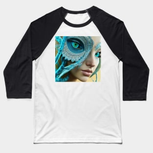 Imaginary Portrait Owl Goddess Baseball T-Shirt